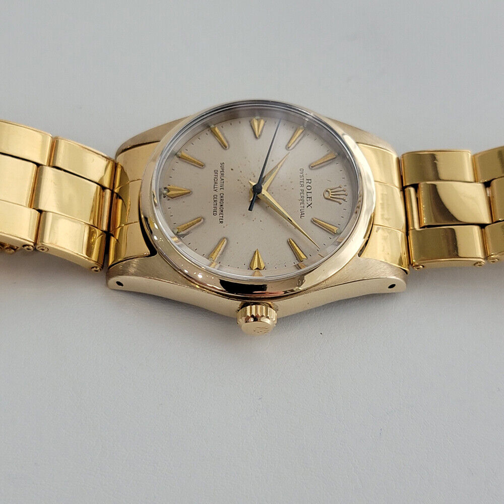 Mens Rolex Oyster Perpetual 1014 w Paper 1960s 34mm Automatic Gold Capped RA236