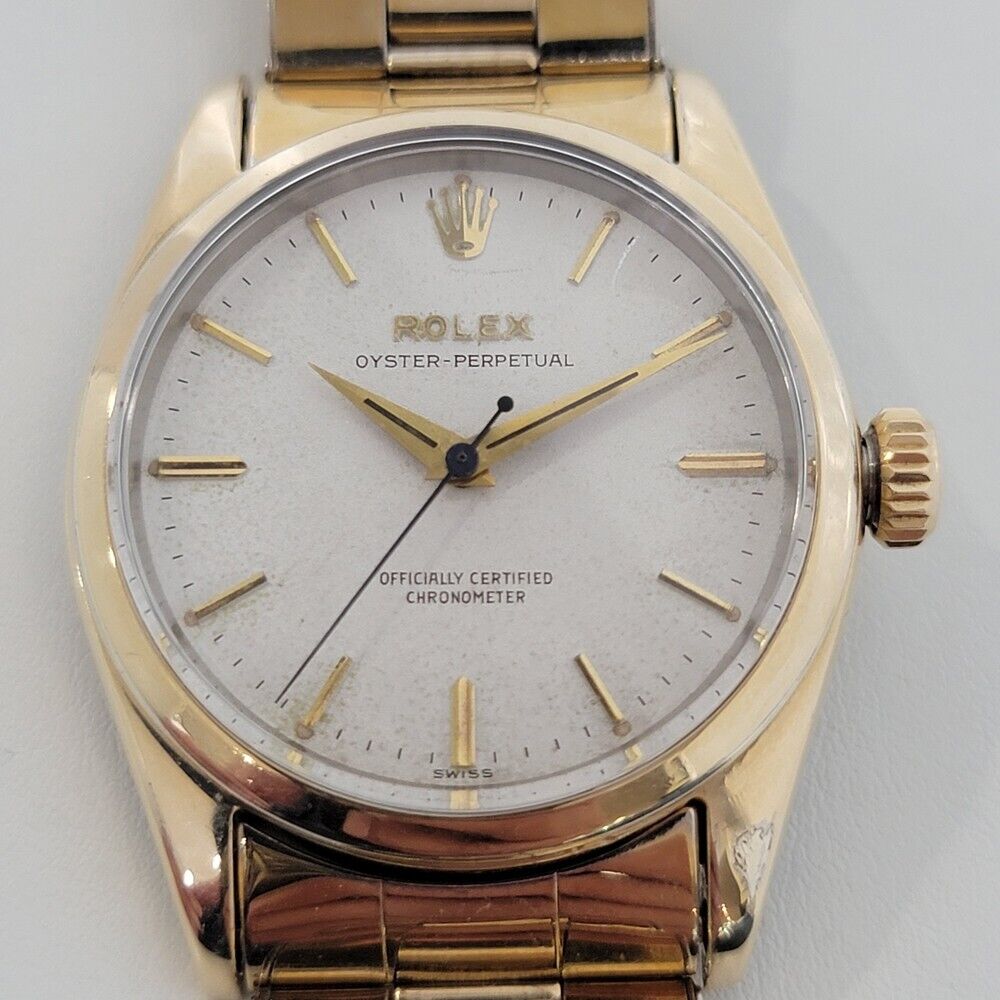 Mens Rolex Oyster Perpetual Ref 6634 1950s Gold Capped 34mm Automatic RA237G