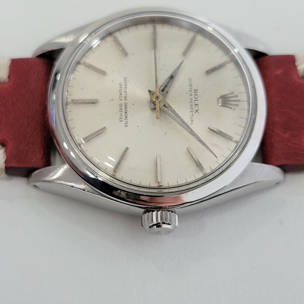 Mens Rolex Oyster Perpetual 1960s Ref 1002 34mm Automatic Swiss Vintage RA143R