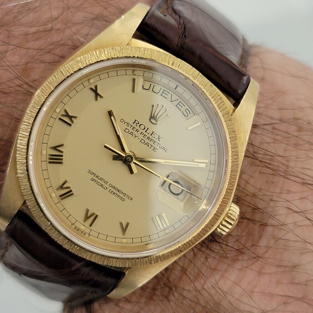 Mens Rolex Day Date President 18078 18k Solid Gold Automatic 1970s Luxury RA409