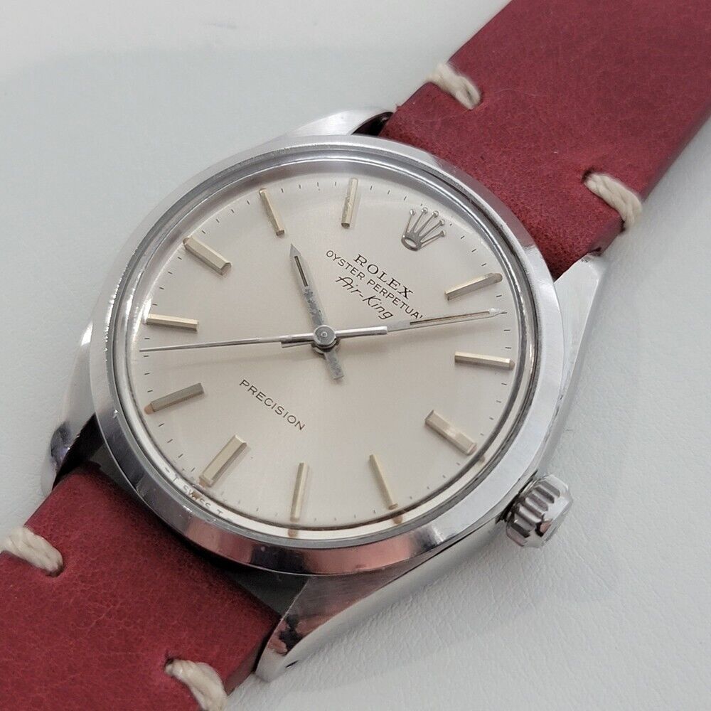 Mens Rolex Oyster Perpetual Air-King Ref 5500 34mm Automatic 1970s Swiss RA307R