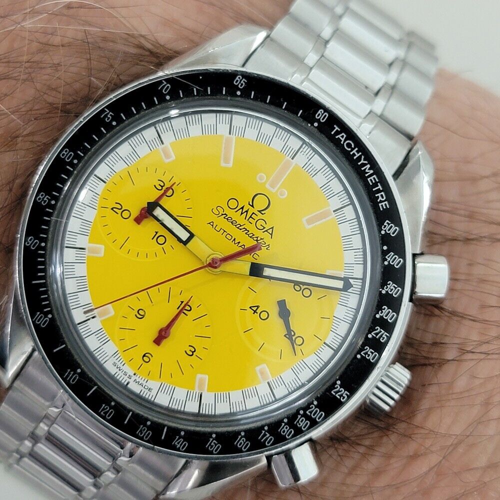 Mens Omega Speedmaster 351012 39mm Schumacher Automatic 1990s All Original RA383