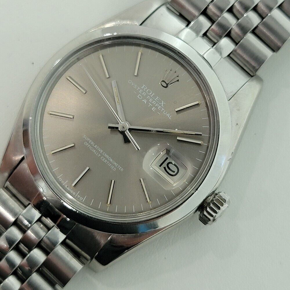 Mens Rolex Oyster Perpetual Date 1970s Ref 1500 35mm Vintage Automatic RA293