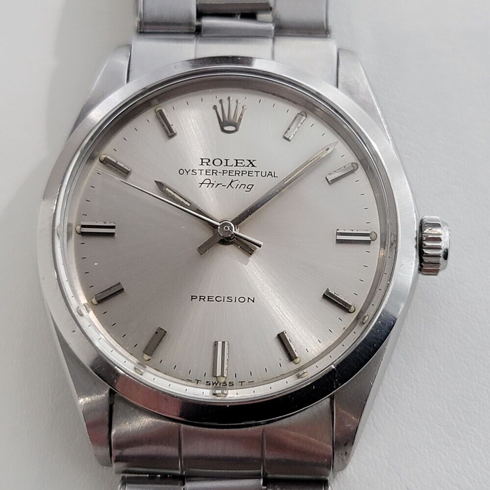 Mens Rolex Oyster Precision Ref 5500 Air King 34mm Automatic Swiss 1960s RJC191