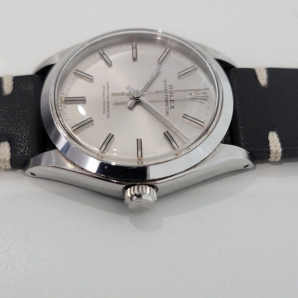 Mens Rolex Oyster Perpetual Ref 1002 34mm Automatic 1970s Vintage Swiss RA379