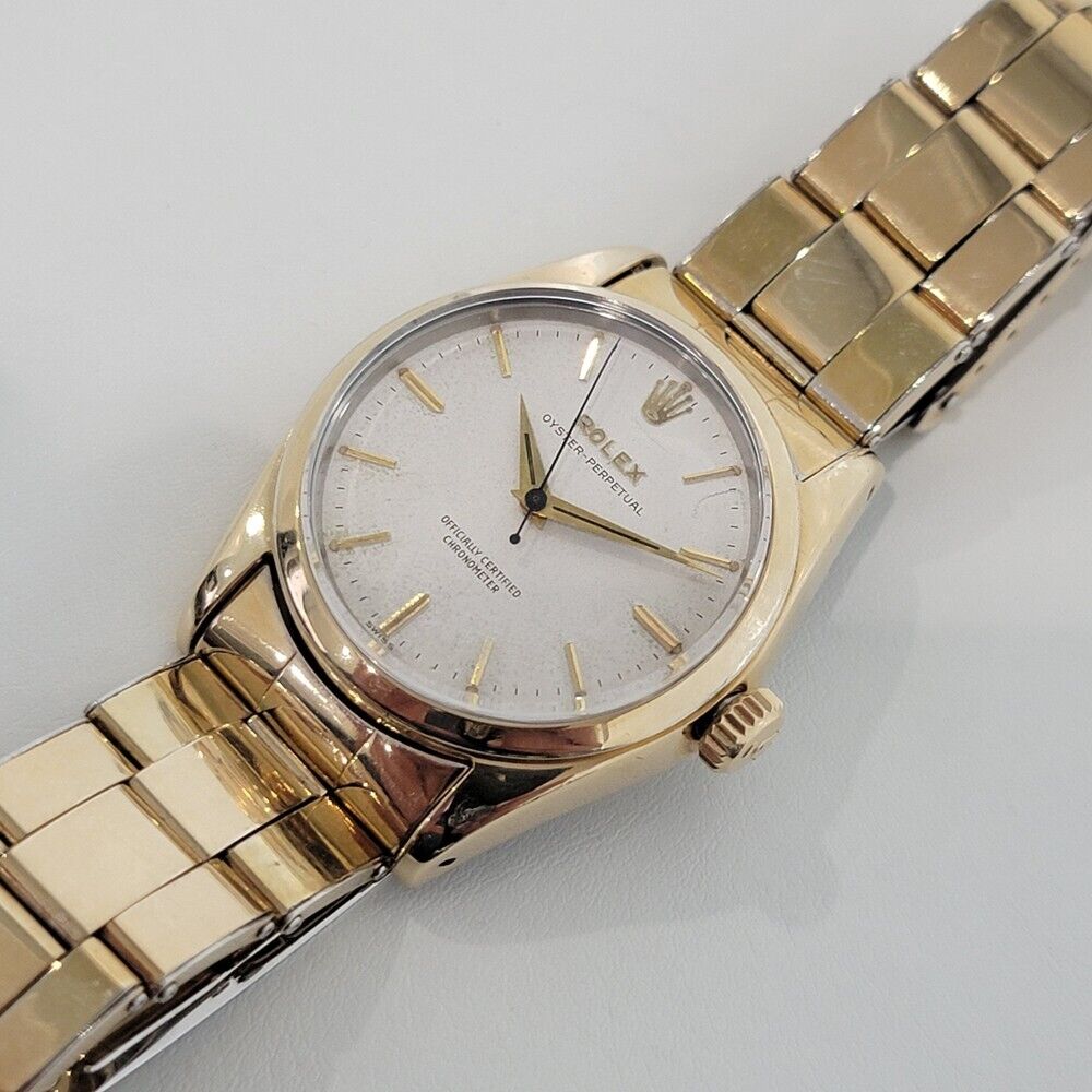 Mens Rolex Oyster Perpetual Ref 6634 1950s Gold Capped 34mm Automatic RA237G