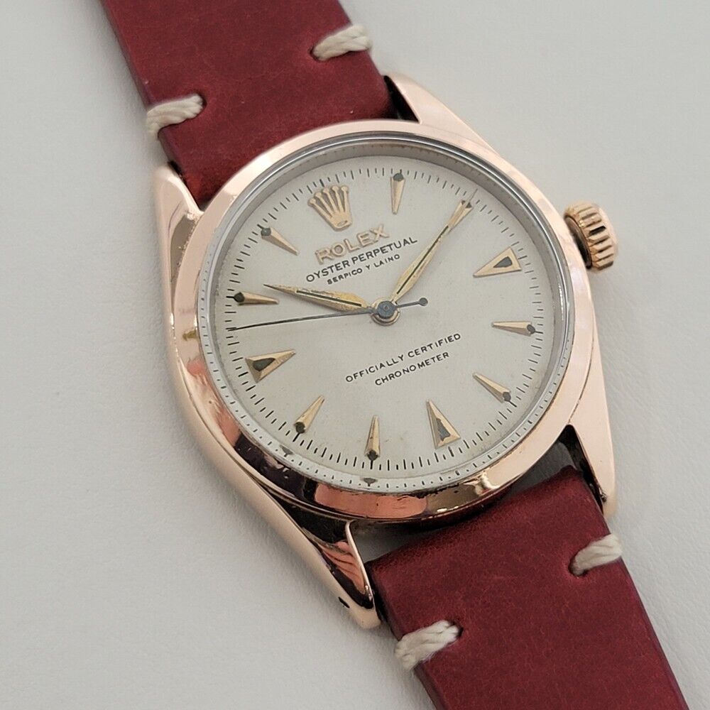 Mens Rolex Oyster Perpetual 6334 34mm Gold Capped Automatic Swiss 1960s RA321R