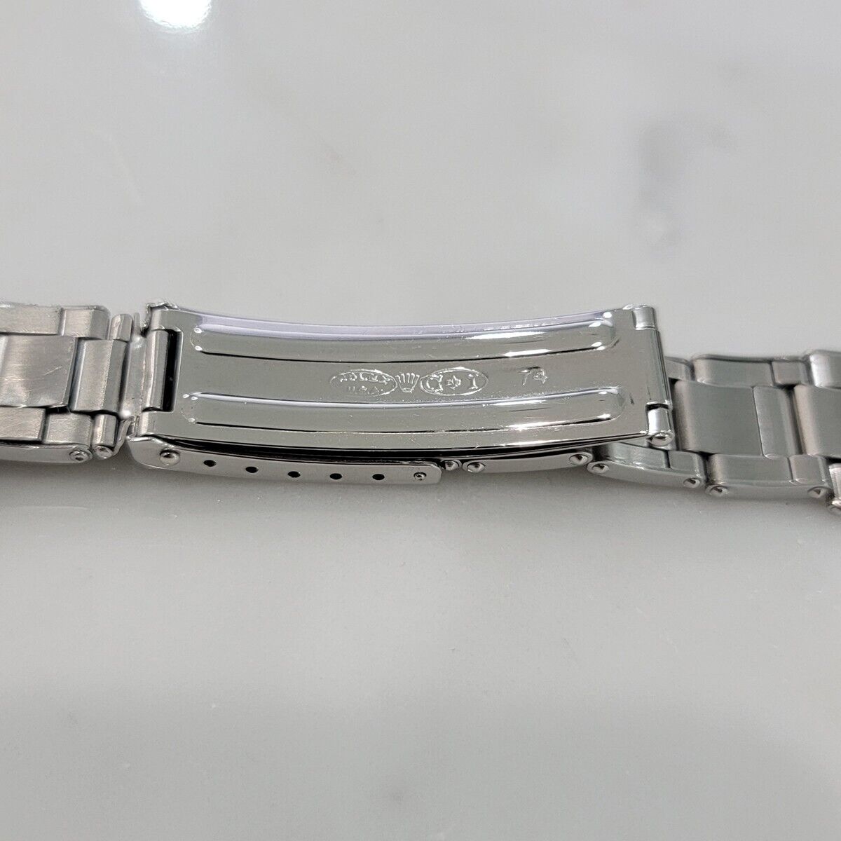 Rolex Oyster Riveted Stretch Bracelet Stainless Steel 19mm 16cm Length BR128