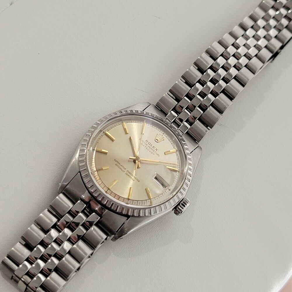 Mens Rolex Oyster Datejust Ref 1603 36mm Automatic 1970s Swiss Vintage RA314