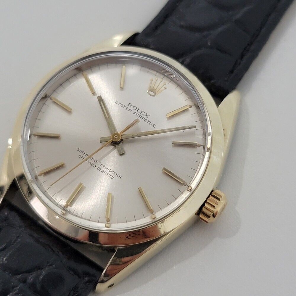 Mens Rolex Oyster Perpetual 1024 34mm Gold Capped Automatic Vintage 1960s RA374