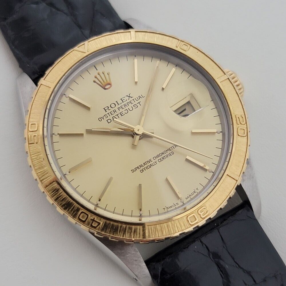 Rolex Men's Datejust Ref 16253 Thunderbird 18k Gold SS Automatic 1980s RJC207B