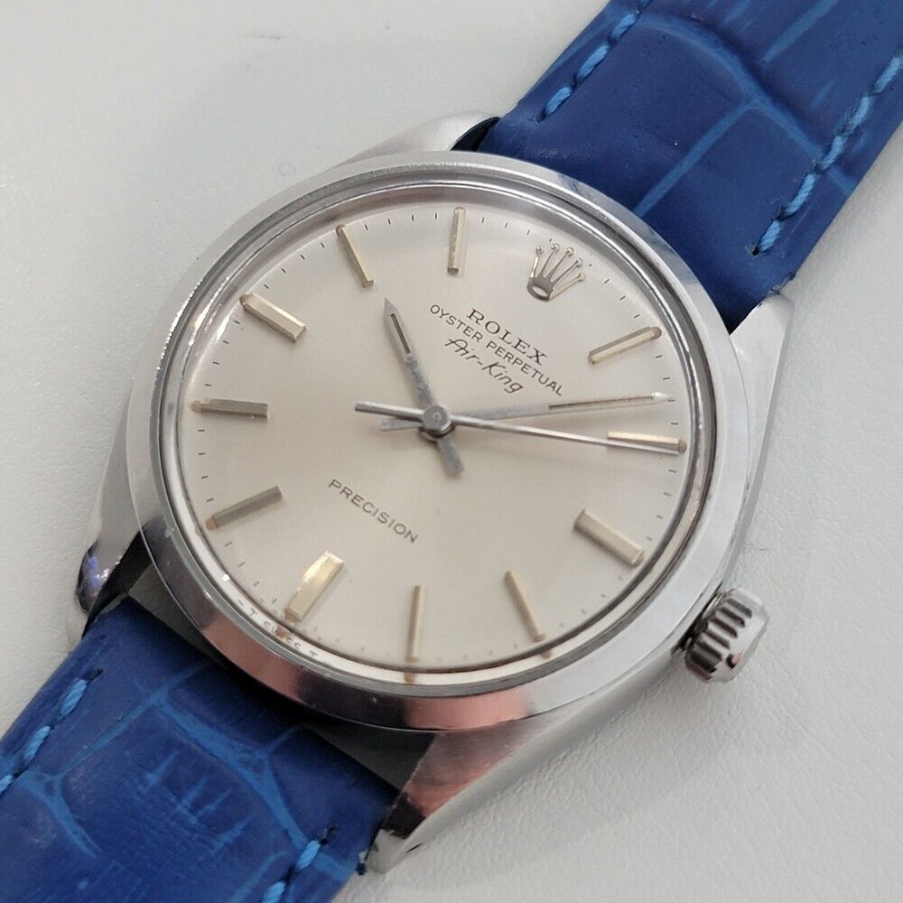 Mens Rolex Oyster Perpetual Air-King Ref 5500 34mm 1970s Automatic RA307 Vintage