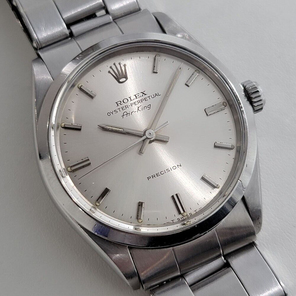 Mens Rolex Oyster Precision Ref 5500 Air King 34mm Automatic Swiss 1960s RJC191