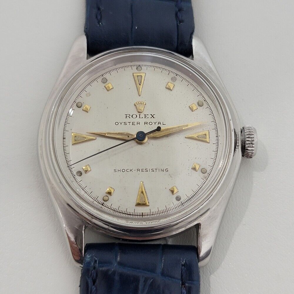 Mens Rolex Oyster Royal Ref 4444 32mm Manual Wind 1940s Swiss Vintage RJC166B