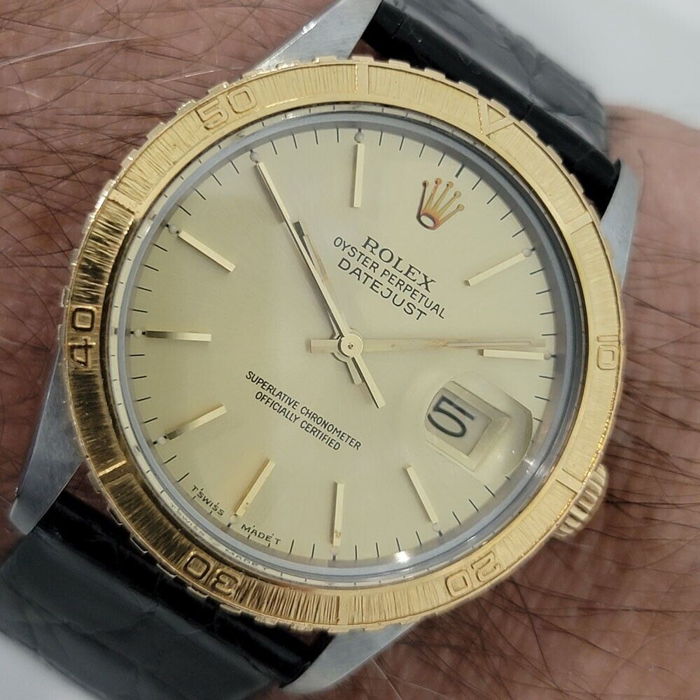 Rolex Men's Datejust Ref 16253 Thunderbird 18k Gold SS Automatic 1980s RJC207B