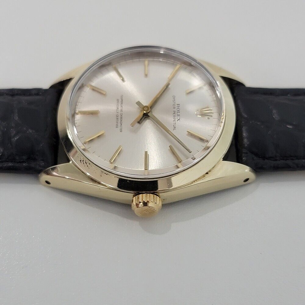 Mens Rolex Oyster Perpetual 1024 34mm Gold Capped Automatic Vintage 1960s RA374