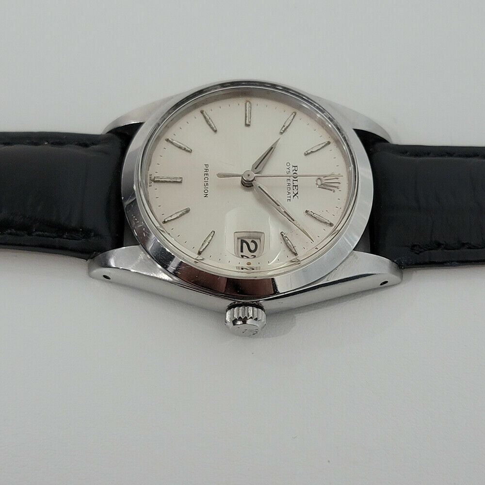 Mens Rolex Oysterdate Precision Ref 6694 34mm Manual Wind Swiss 1960s RJC197B