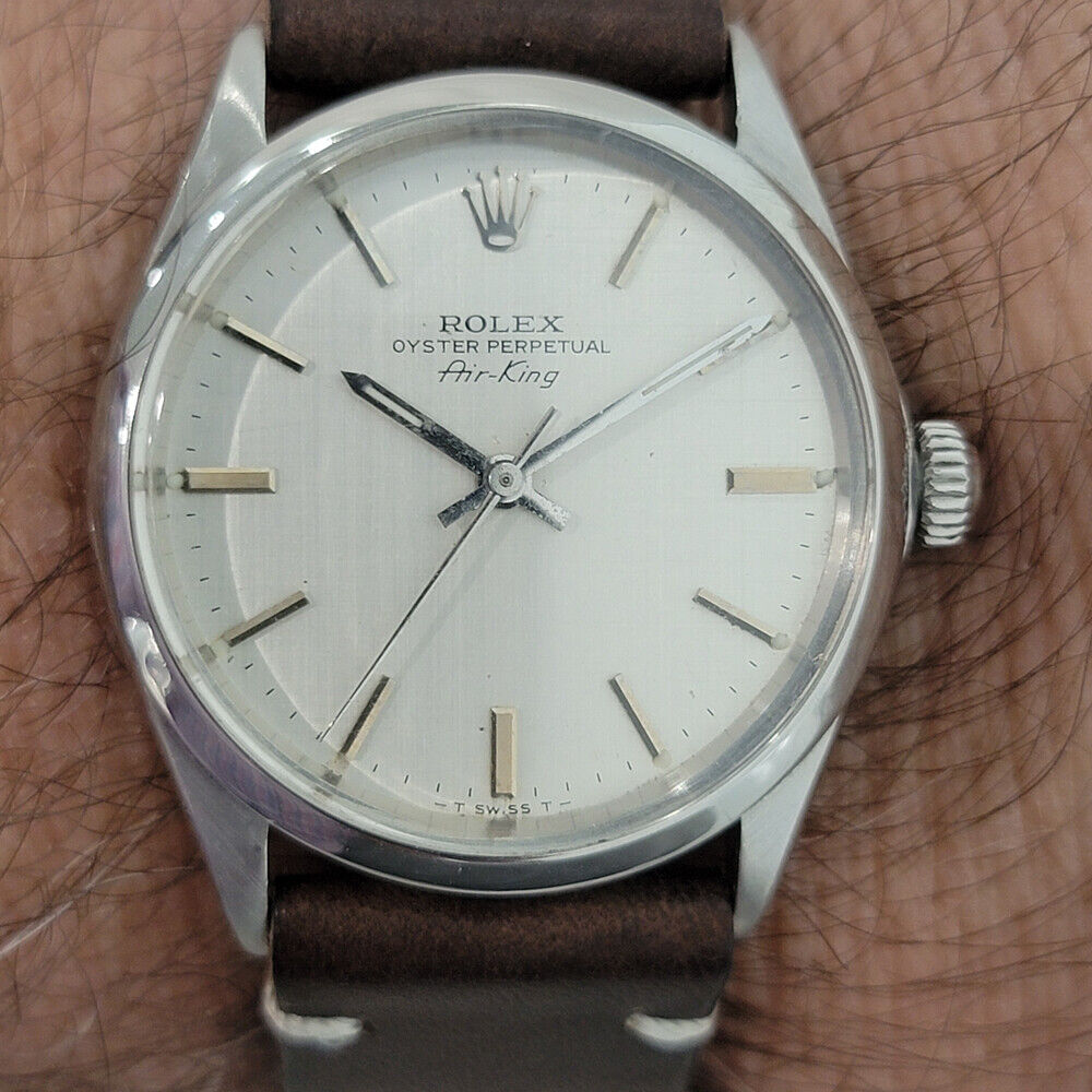 Mens Rolex Oyster Perpetual Ref 5500 Air King 34mm 1970s Automatic Swiss RA253B