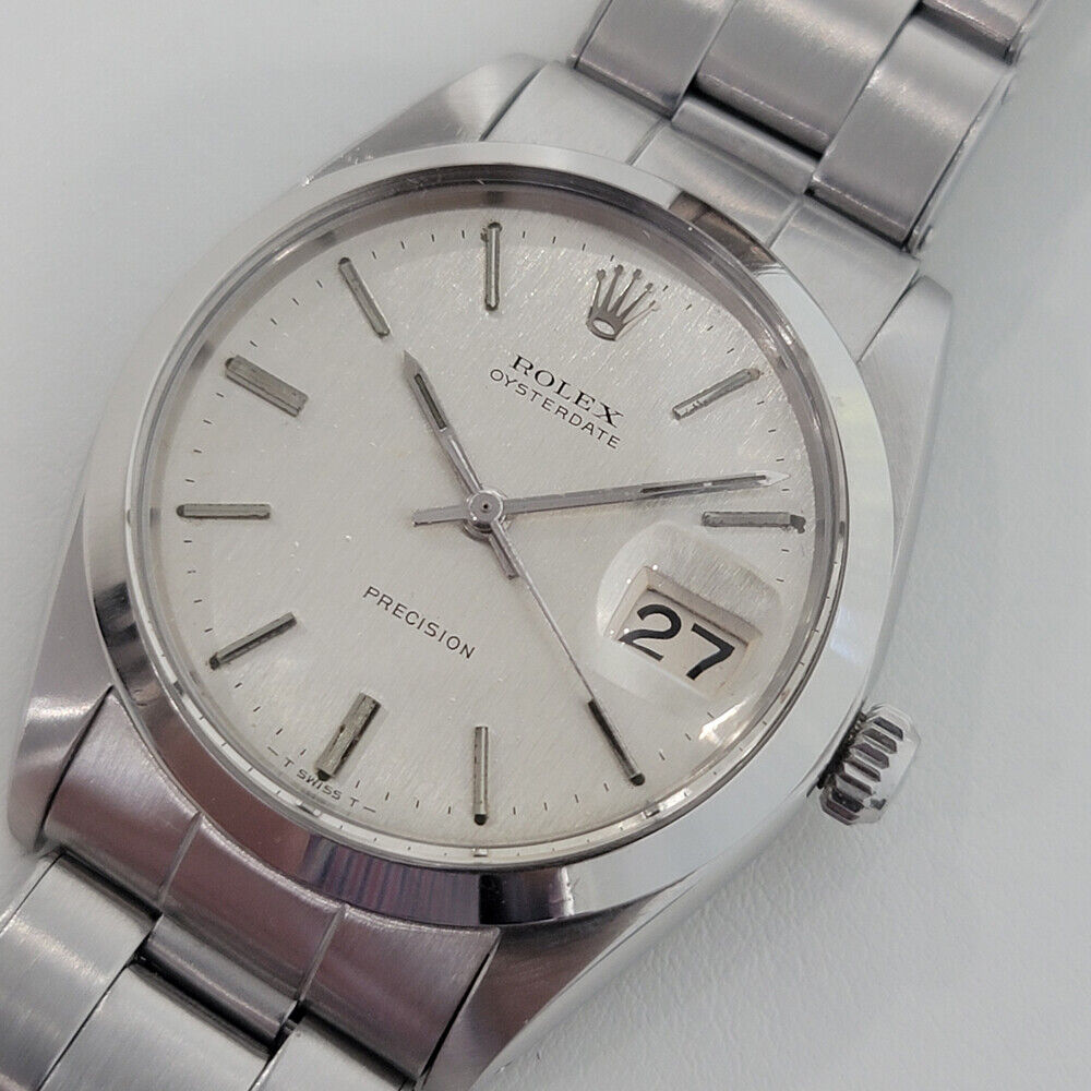 Mens Rolex Oysterdate Precision Ref 6694 Manual wind 34mm Swiss 1960s RJC198