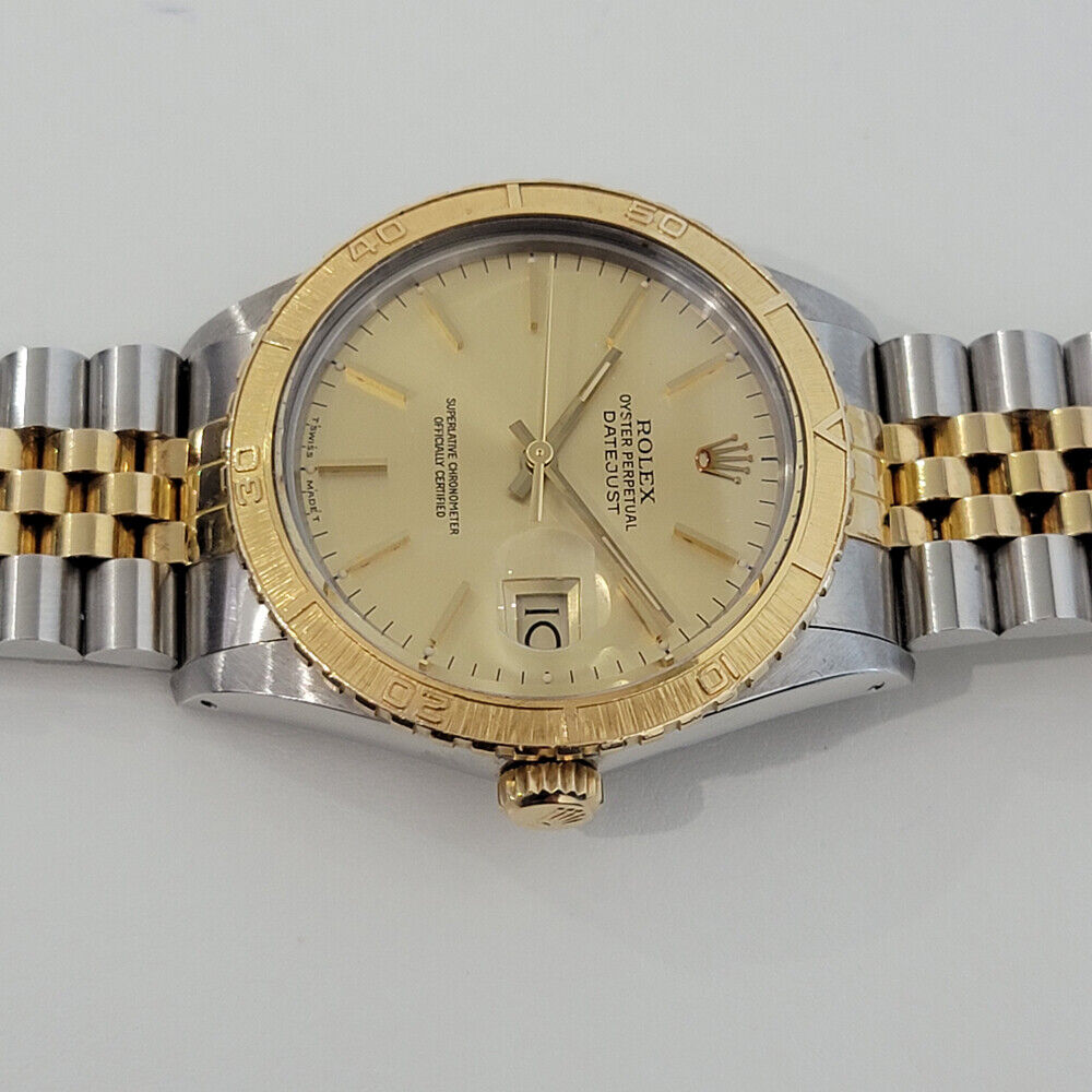 Rolex Men's Datejust 16253 Thunderbird w paper 18k Gold SS 1980s Auto RJC207