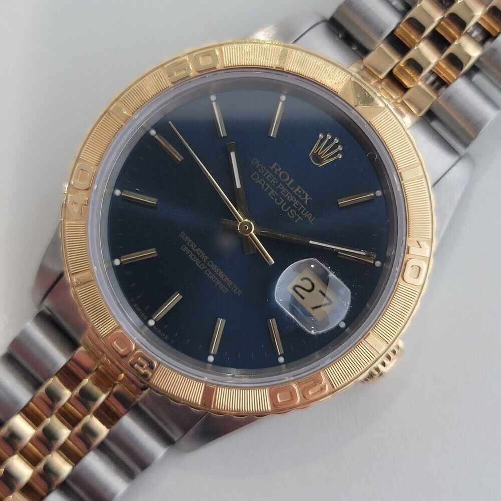 Rolex Men's Datejust 16263 Turn O Graph 1990s 18k Gold SS Automatic RJC134S