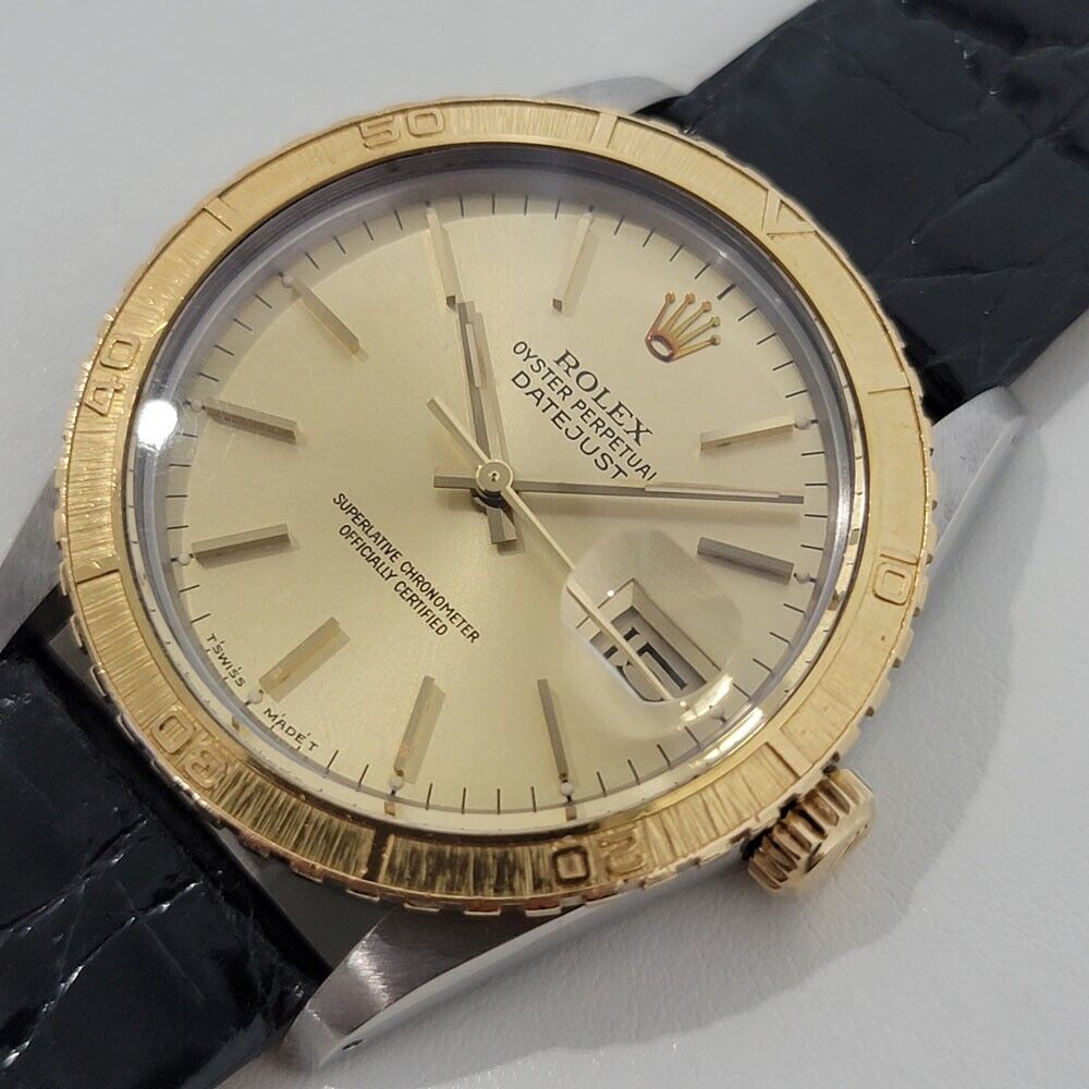 Rolex Men's Datejust Ref 16253 Thunderbird 18k Gold SS Automatic 1980s RJC207B