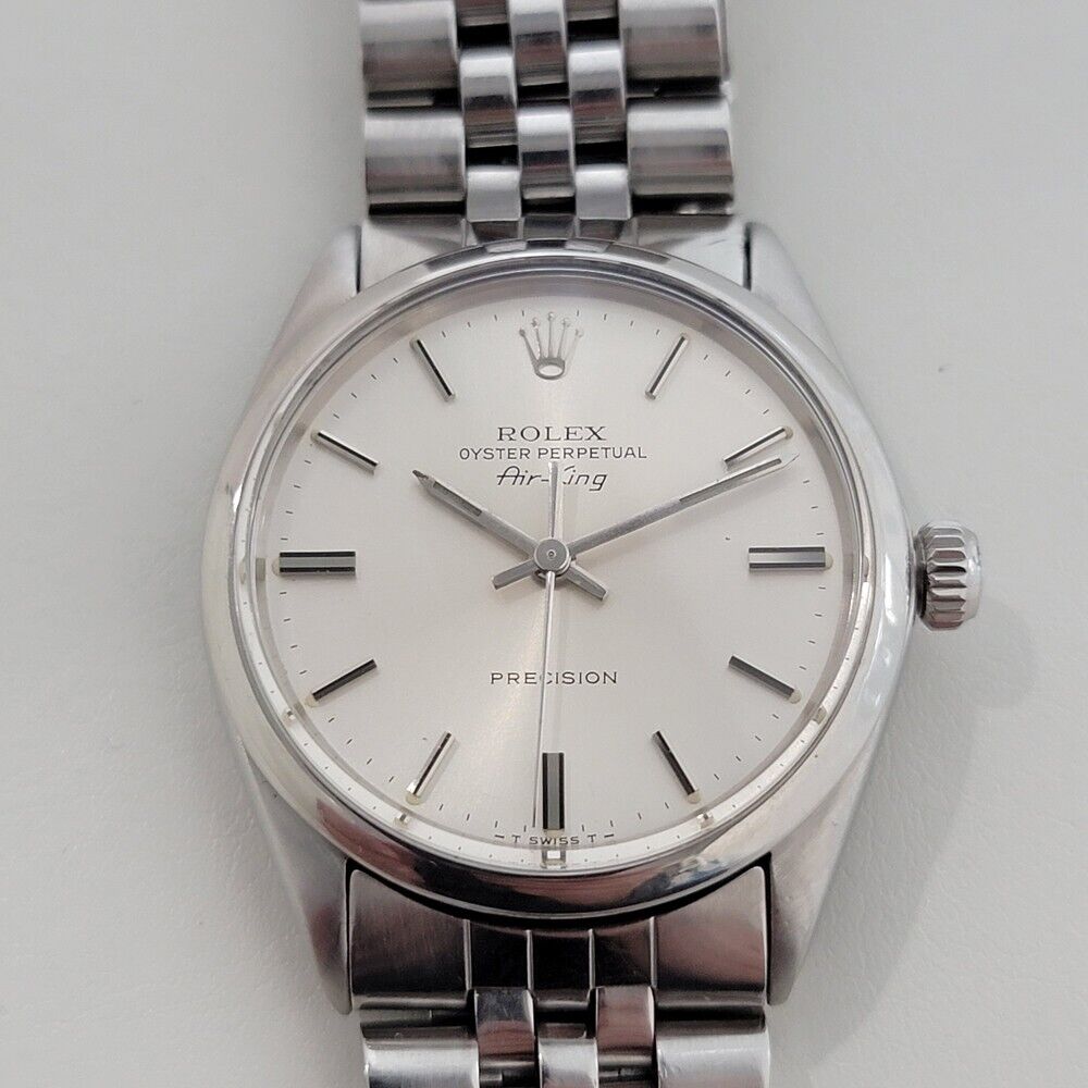 Mens Rolex Air-King Precision Ref 5500 34mm Automatic 1960s Vintage Swiss RA381