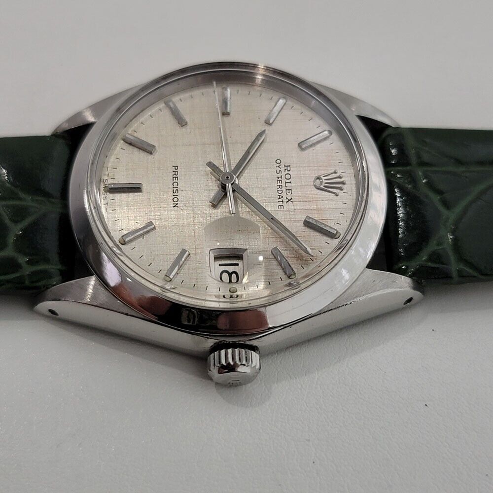 Mens Rolex Oysterdate Precision Ref 6694 34mm Manual Wind Vintage 1960s RA271G