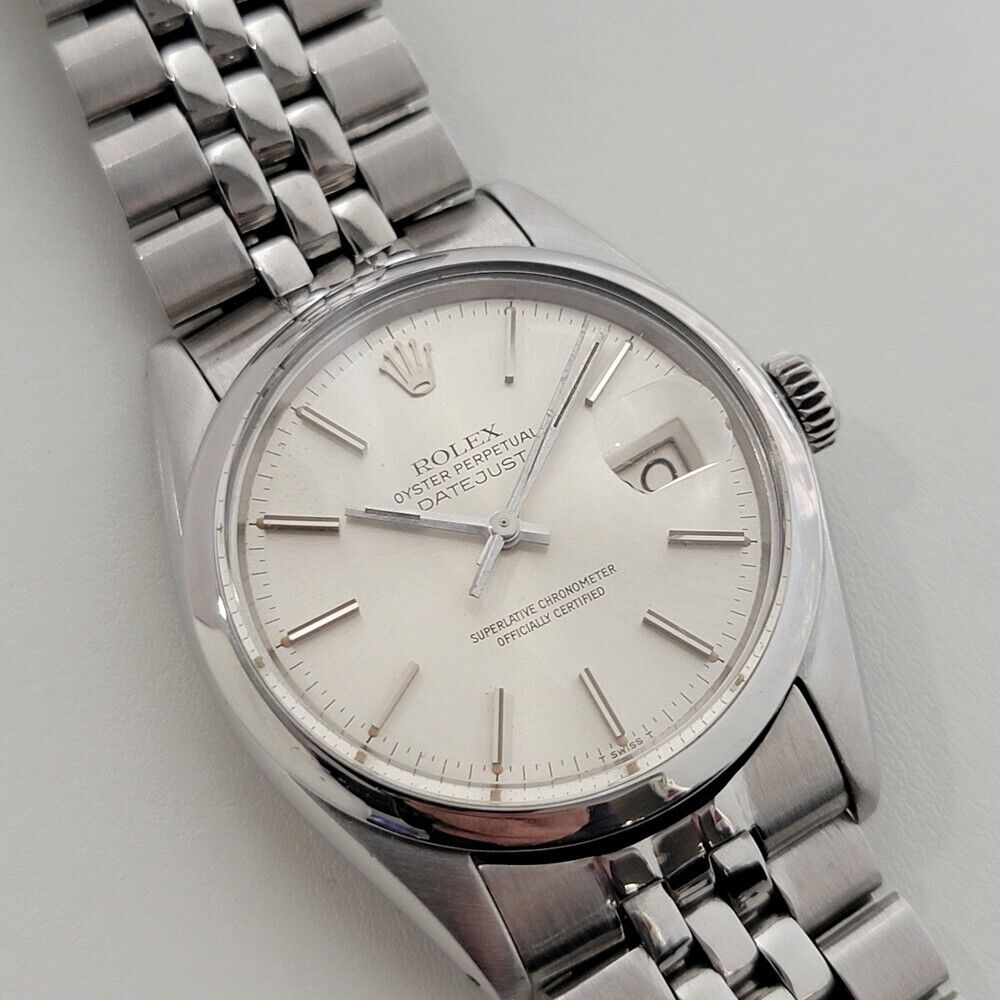 Mens Rolex Oyster Datejust Ref 16000 36mm Automatic 1970s Swiss Vintage RA315