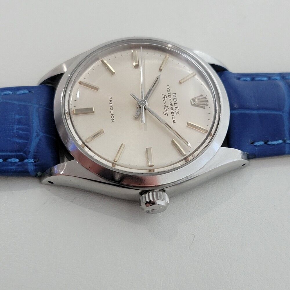 Mens Rolex Oyster Perpetual Air-King Ref 5500 34mm 1970s Automatic RA307 Vintage