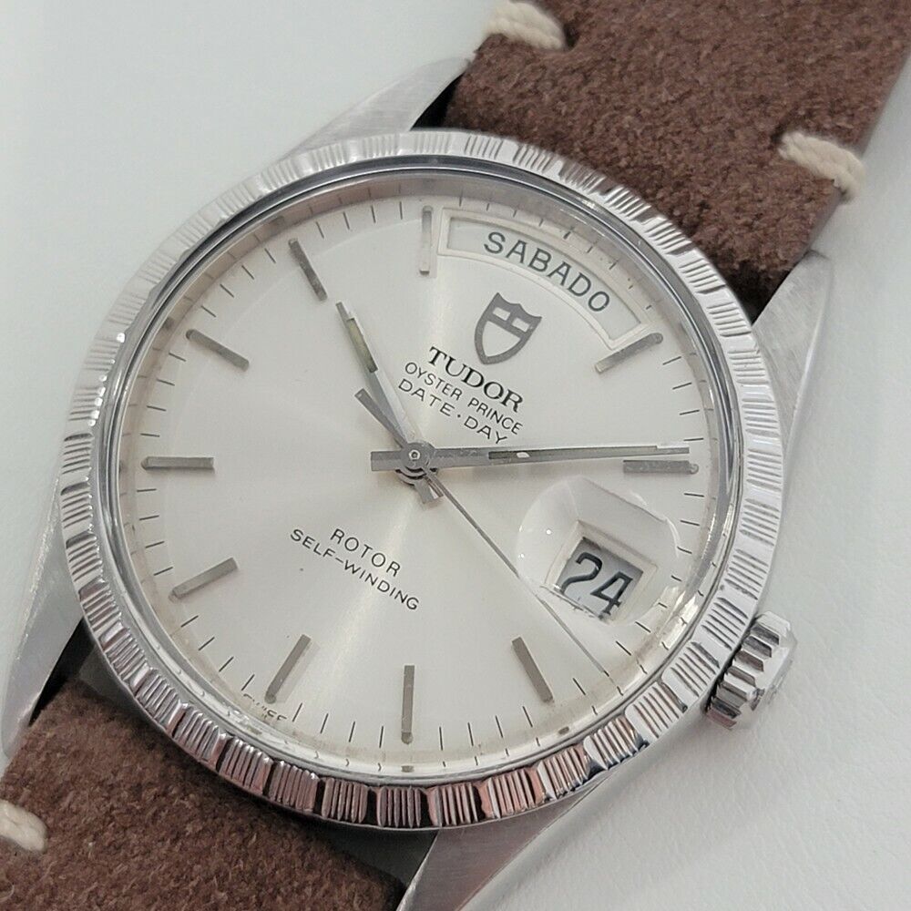 Mens Tudor Rolex Oyster Prince Ref 94510 Auto Date Day 36mm Swiss 1980s RA251