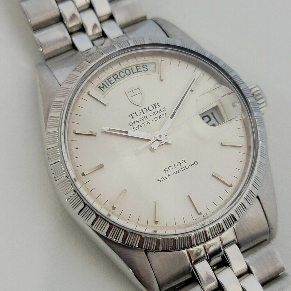 Mens Tudor Rolex Oyster Prince Ref 94510 Date Day 36mm Auto Swiss 1980s RA251S