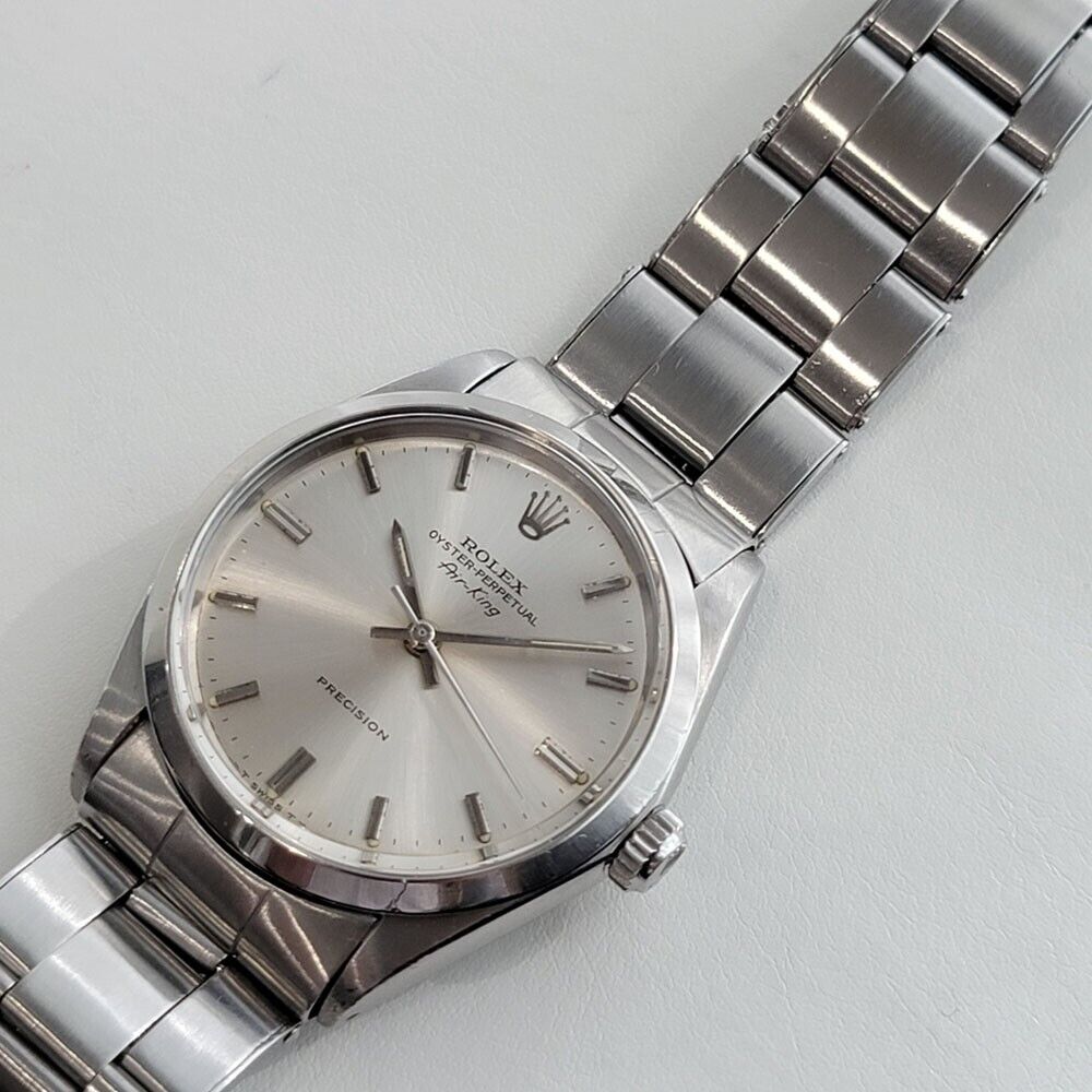 Mens Rolex Oyster Precision Ref 5500 Air King 34mm Automatic Swiss 1960s RJC191