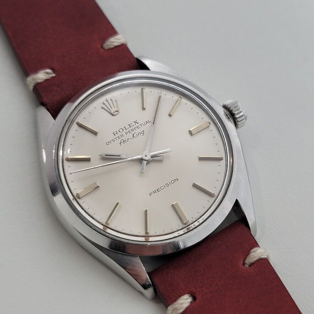 Mens Rolex Oyster Perpetual Air-King Ref 5500 34mm Automatic 1970s Swiss RA307R