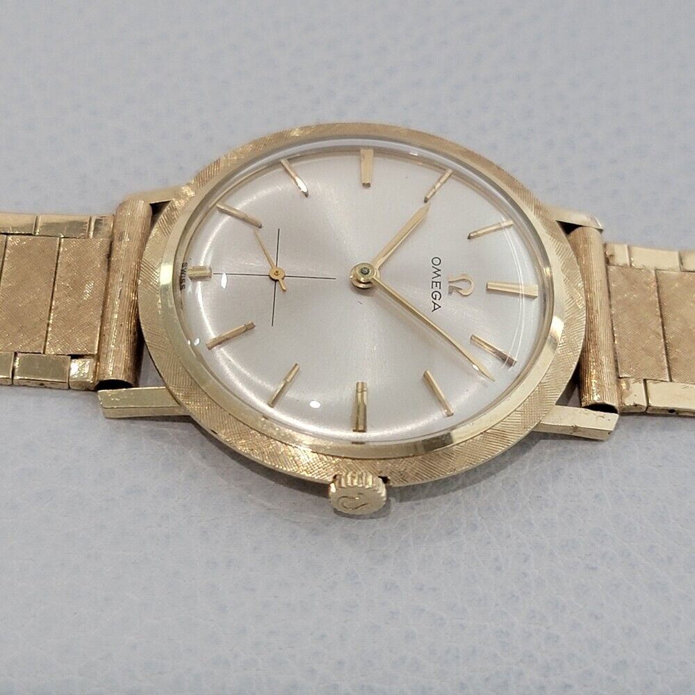 Mens Omega Ref 6597 34mm 14k Solid Gold 1960s Manual Wind All Original JM19