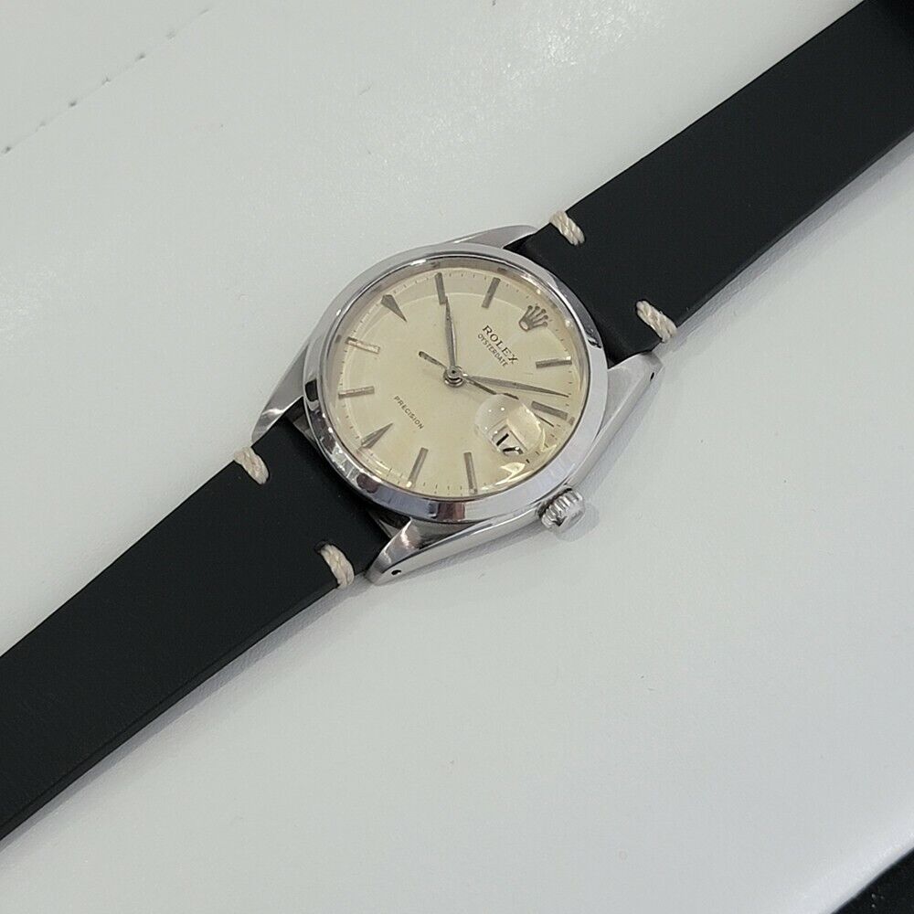 Mens Rolex Oysterdate Precision 1960s Ref 6694 34mm Vintage Manual Wind RA207