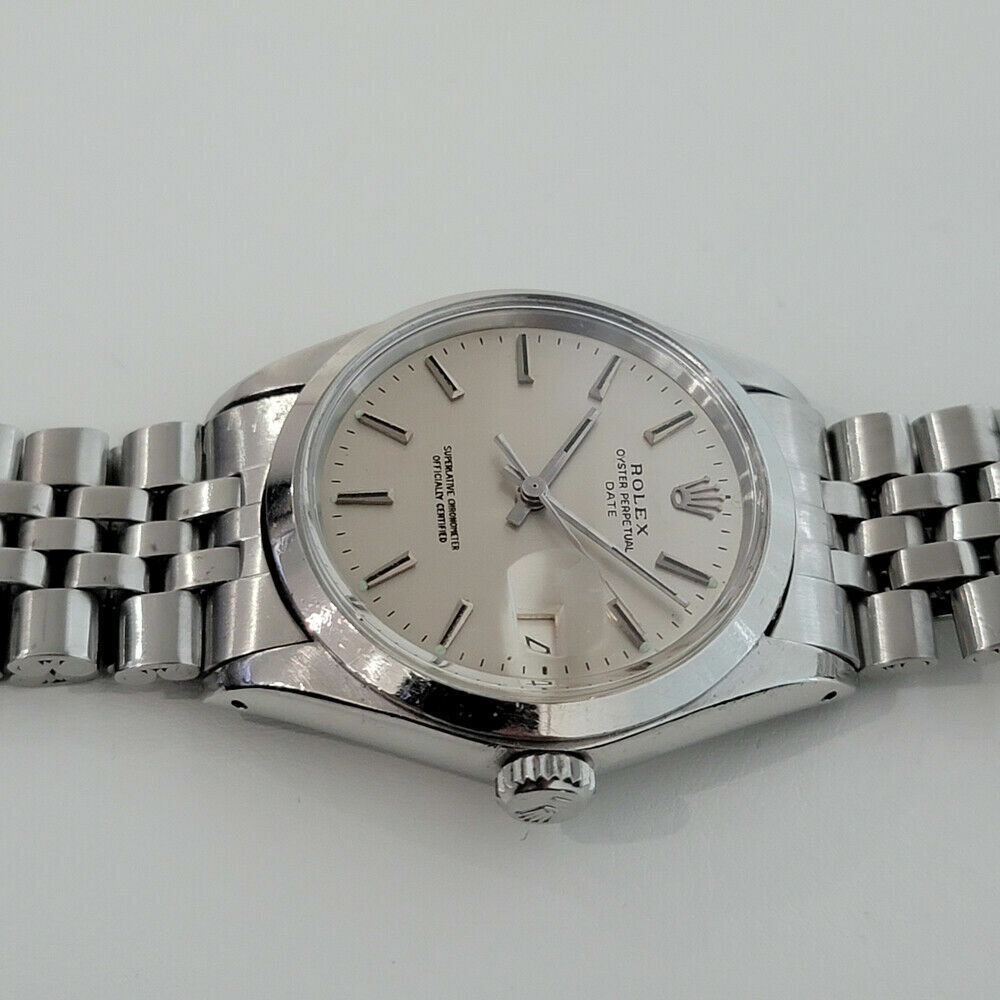 Mens Rolex Oyster Perpetual Date 1960s Ref 1500 35mm Vintage Automatic RA259