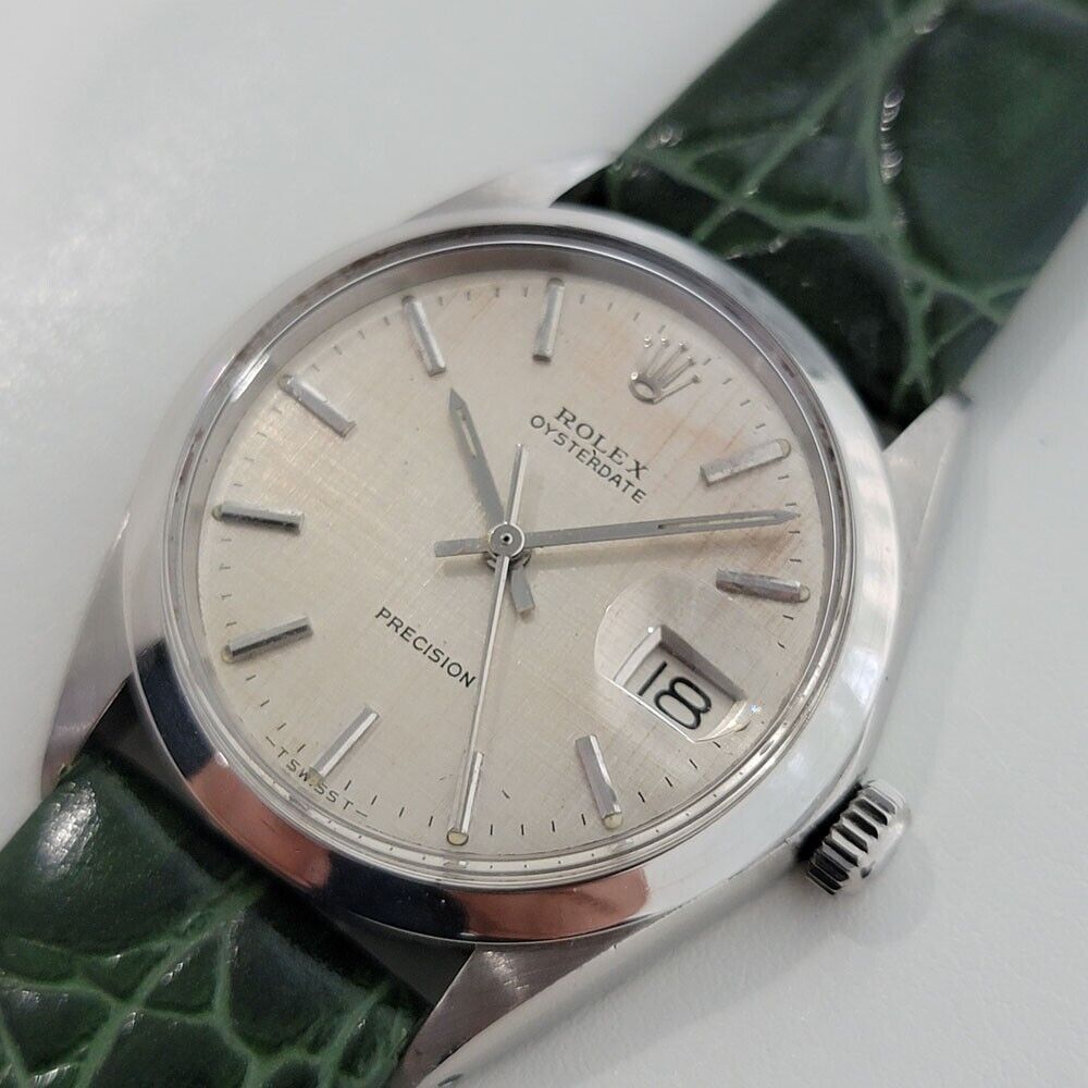 Mens Rolex Oysterdate Precision Ref 6694 34mm Manual Wind Vintage 1960s RA271G