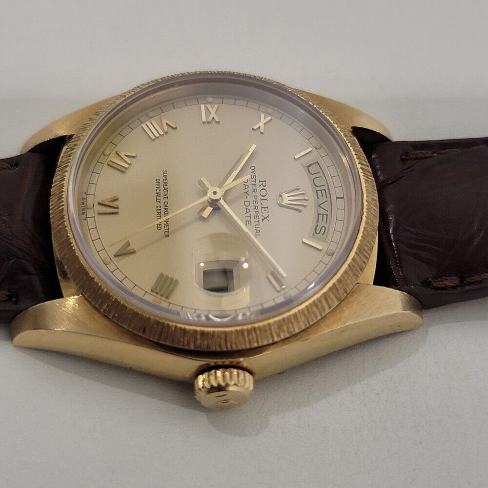 Mens Rolex Day Date President 18078 18k Solid Gold Automatic 1970s Luxury RA409