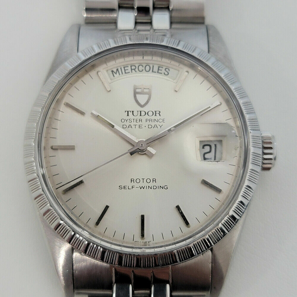 Mens Tudor Rolex Oyster Prince Ref 94510 Date Day 36mm Auto Swiss 1980s RA251S