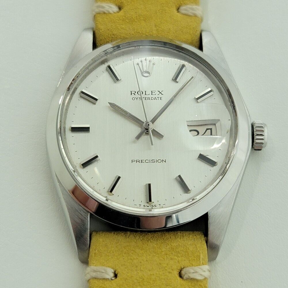 Mens Rolex Oysterdate Precision Ref 6694 34mm 1970s Manual Wind Vintage RA289Y