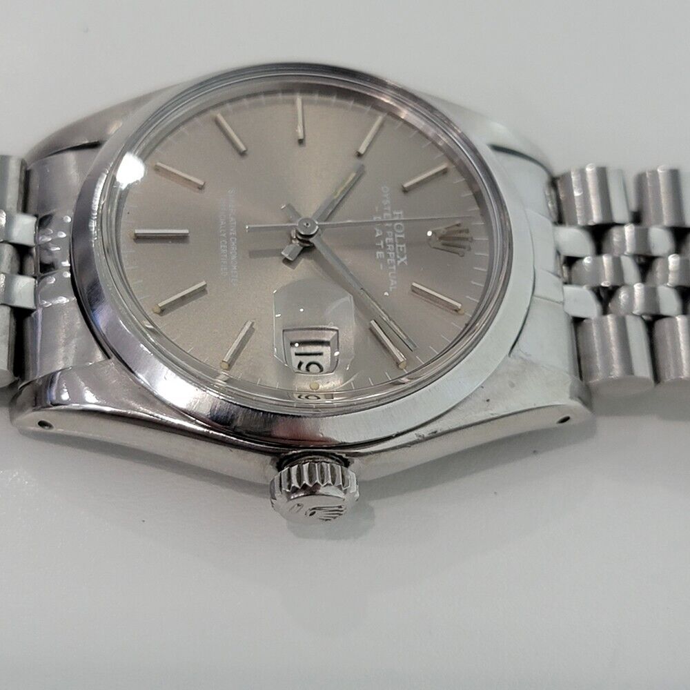 Mens Rolex Oyster Perpetual Date 1970s Ref 1500 35mm Vintage Automatic RA293