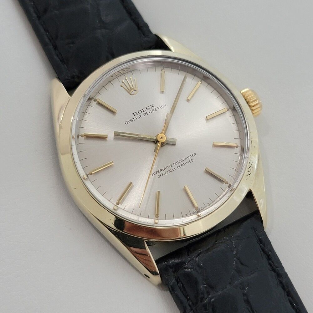 Mens Rolex Oyster Perpetual 1024 34mm Gold Capped Automatic Vintage 1960s RA374