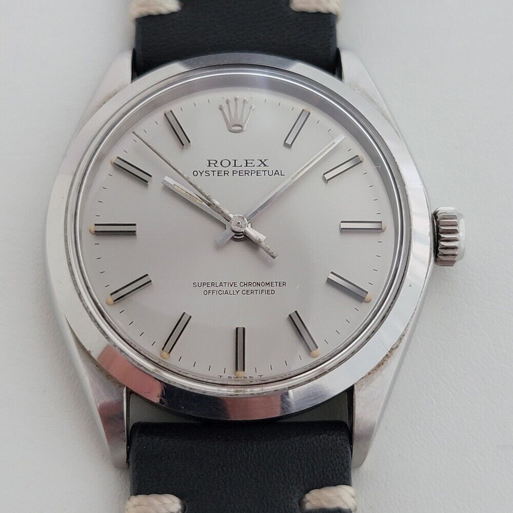 Mens Rolex Oyster Perpetual Ref 1002 34mm Automatic 1970s Vintage Swiss RA379