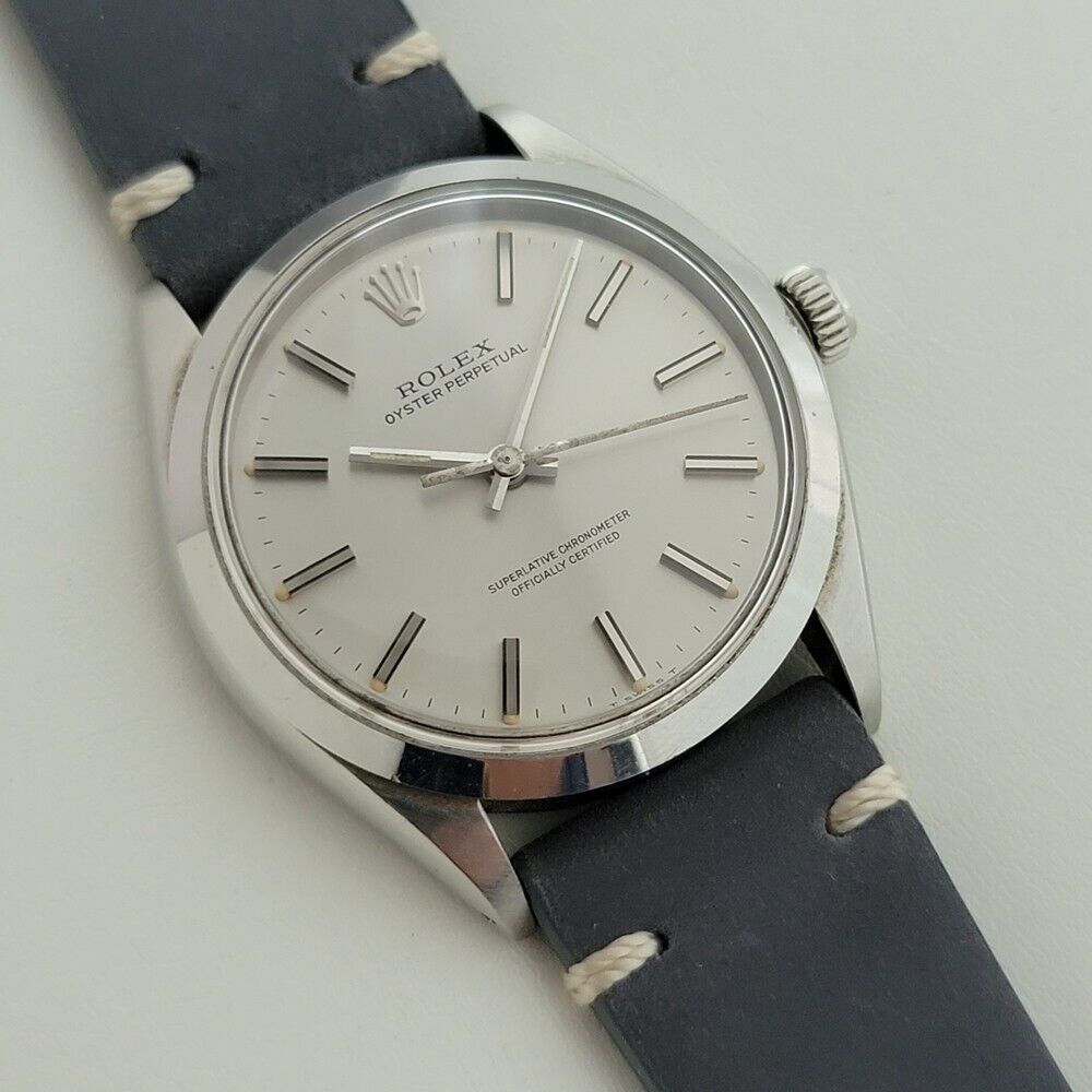 Mens Rolex Oyster Perpetual Ref 1002 34mm Automatic Vintage 1970s RA379G