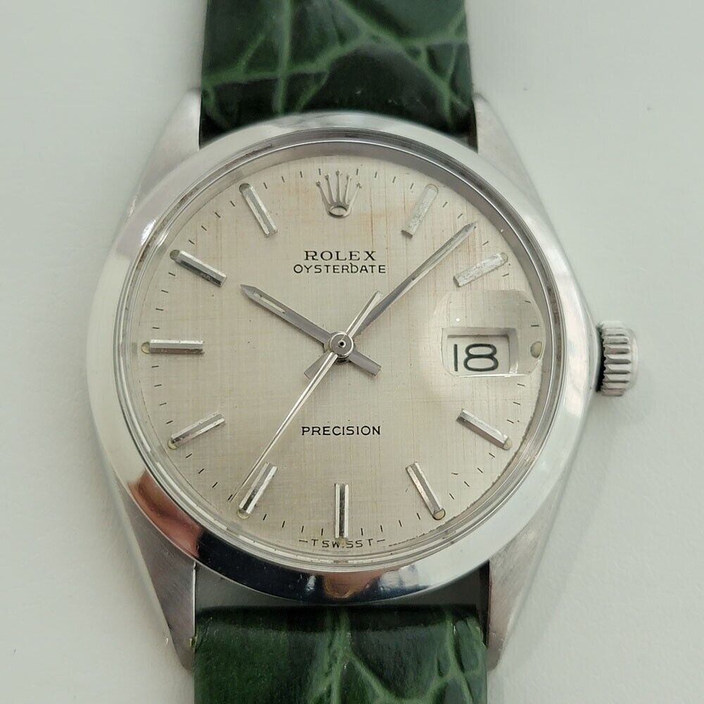 Mens Rolex Oysterdate Precision Ref 6694 34mm Manual Wind Vintage 1960s RA271G