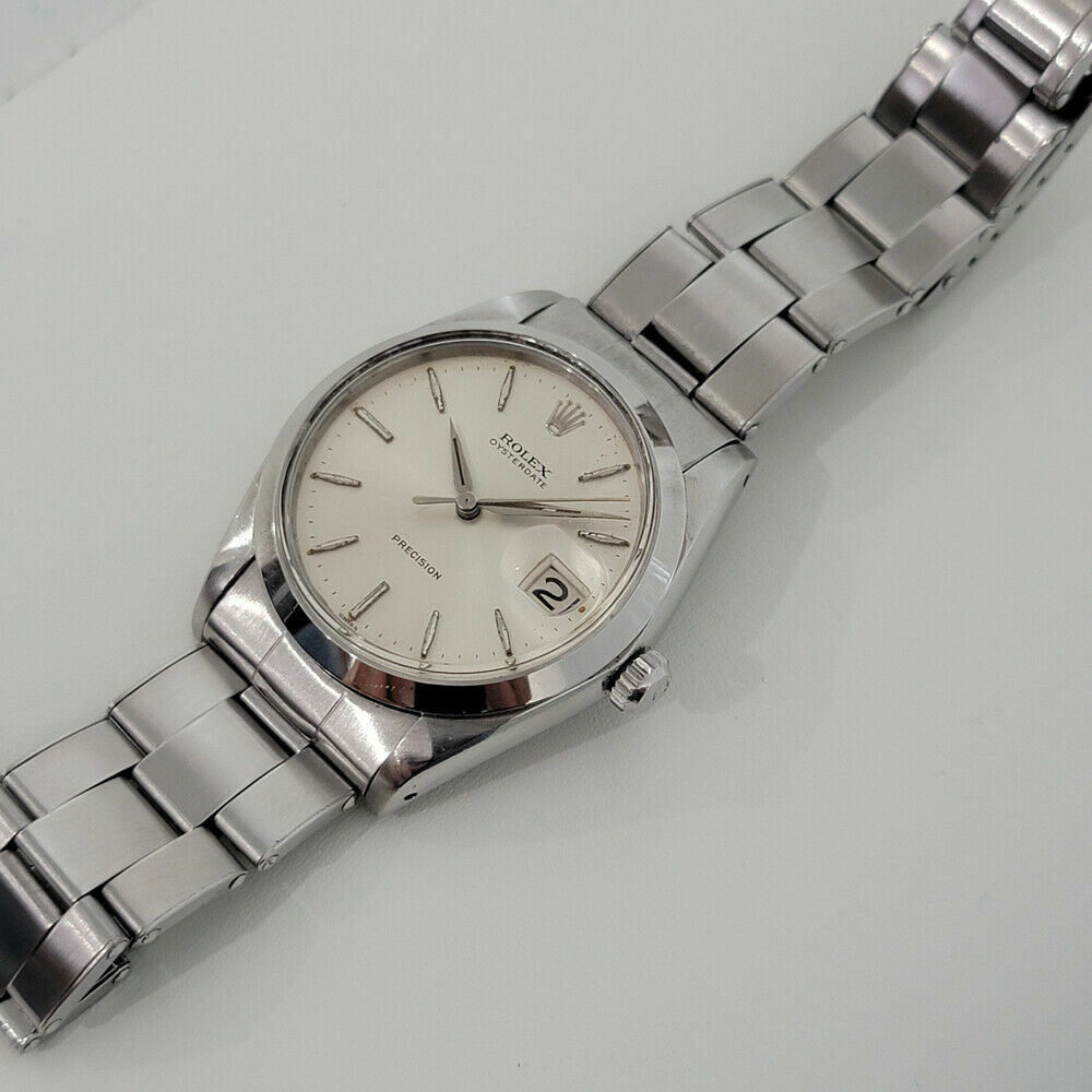 Mens Rolex Oysterdate Precision Ref 6694 34mm 1960s Swiss Manual Wind RJC197