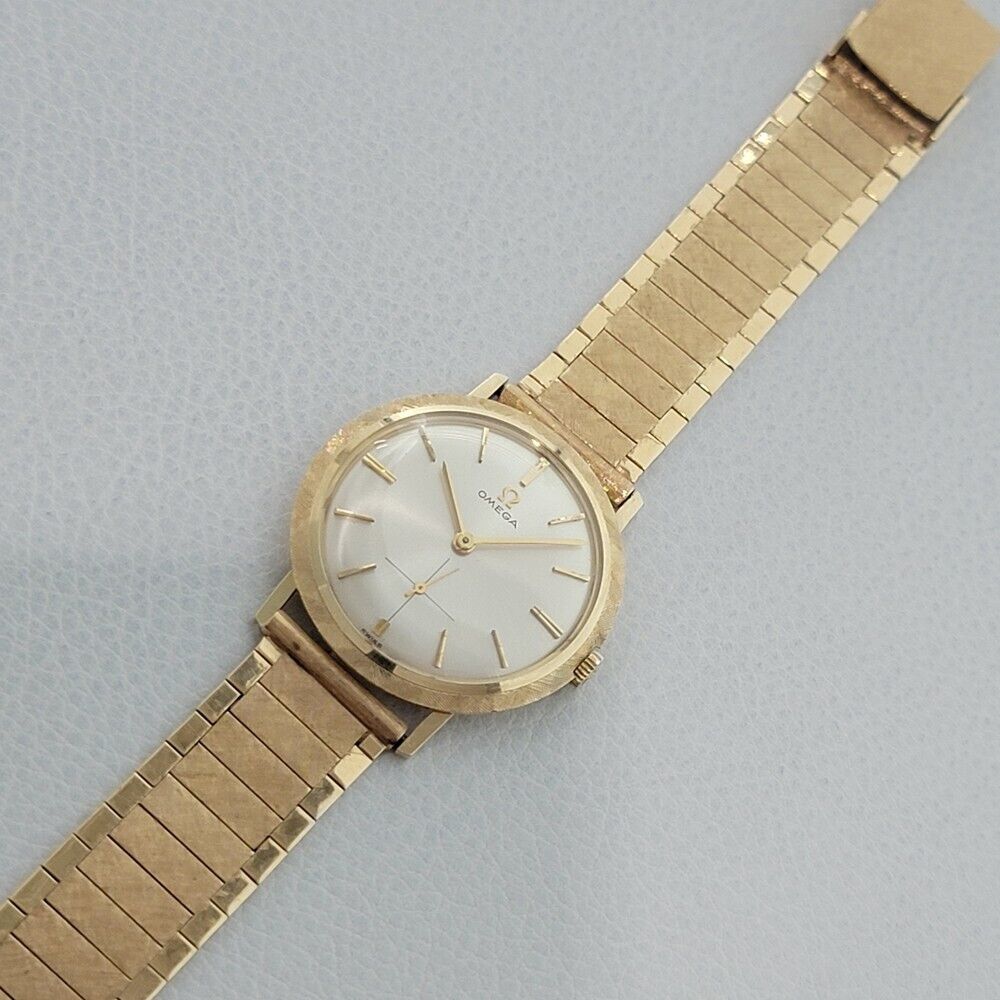 Mens Omega Ref 6597 34mm 14k Solid Gold 1960s Manual Wind All Original JM19