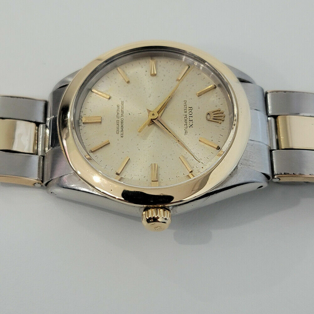 Mens Rolex Oyster Perpetual Ref 1005 14k Gold SS 1960s Automatic Vintage RJC204