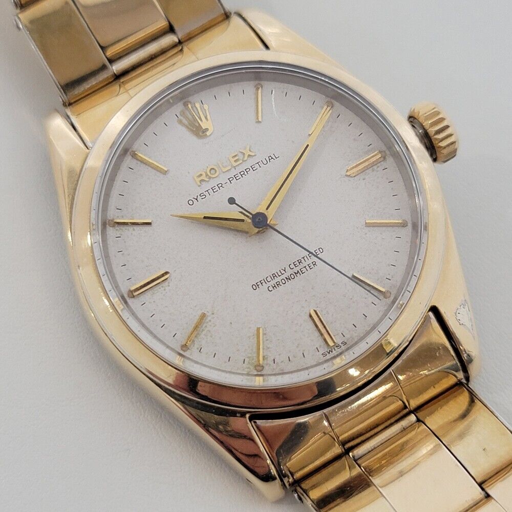 Mens Rolex Oyster Perpetual Ref 6634 1950s Gold Capped 34mm Automatic RA237G